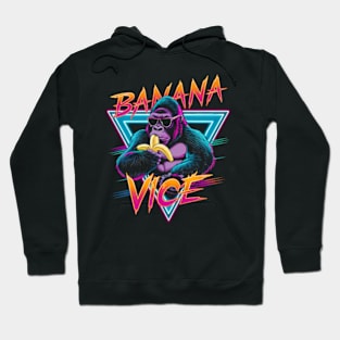 Banana Vice - Synthwave Gorilla Hoodie